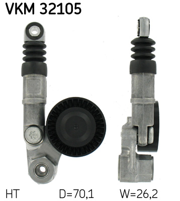 Belt Tensioner, V-ribbed belt - VKM 32105 SKF